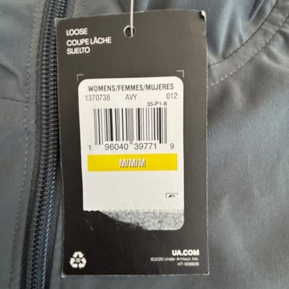 Under Armour NWT ladies loose fit lightweight jacket two tone grey size M - Picture 13 of 16